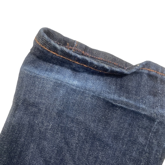 AG Adriano Goldschmied 27 The Stevie Slim Straight Navy jeans Pockets Hem Marks - Picture 3 of 10